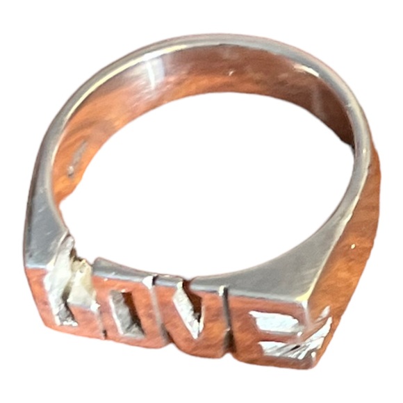 Sterling Silver “LOVE” Ring, Block Letters , 4.9G Size 6.5 - Picture 10 of 12
